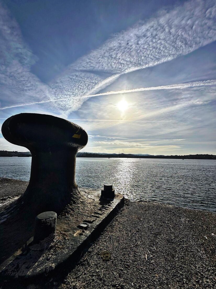 Noray de amarre en la ría